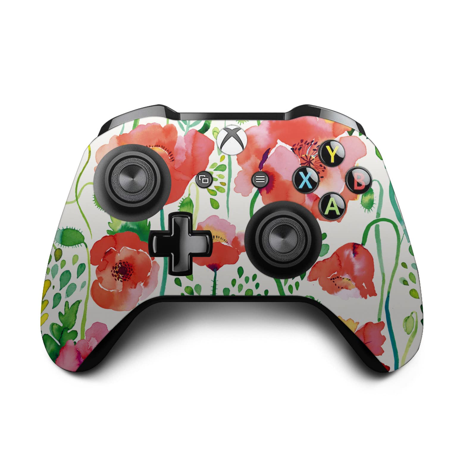 Head Case Designs Officially Licensed Ninola Red Flower Assorted Vinyl Sticker Gaming Skin Decal Cover Compatible with Xbox One X Console and Controller Bundle