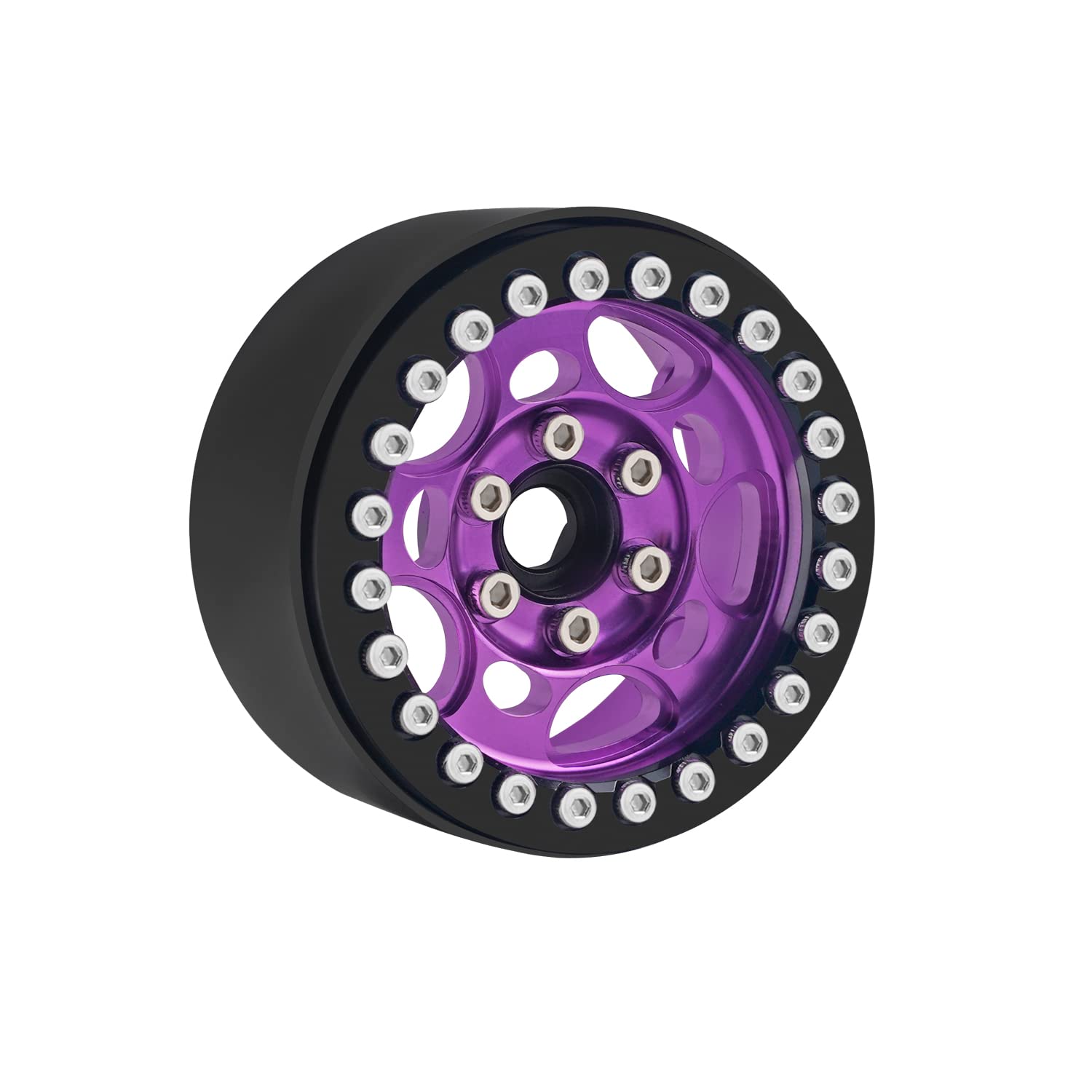 4PCS Metal 1.9" Beadlock Wheel Rims for 1/10 Scale Rc Crawler Traxxas TRX-4 Axial Scx10 II D90 Tamiya CC01 D110