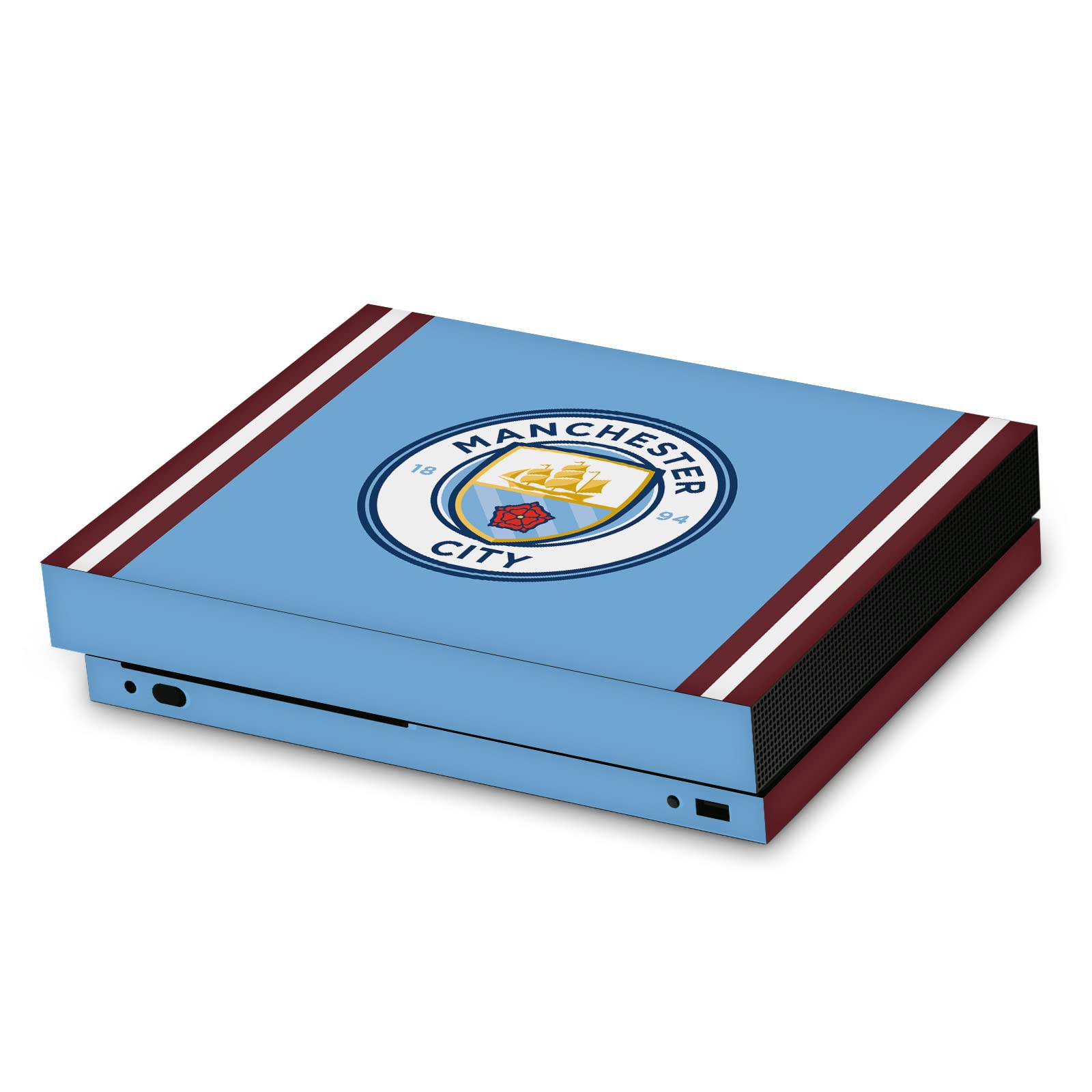 Head Case Designs Officially Licensed Manchester City Man City FC 2022/23 Home Kit Logo Art Vinyl Sticker Gaming Skin Decal Cover Compatible with Xbox One X Console