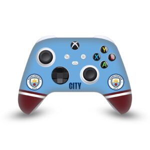 Head Case Designs Officially Licensed Manchester City Man City FC 2022/23 Home Kit Logo Art Vinyl Sticker Gaming Skin Decal Cover Compatible With Xbox Series X/S Controller