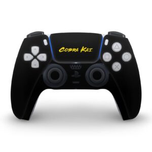 Head Case Designs Officially Licensed Cobra Kai Classic Logo Iconic Vinyl Faceplate Sticker Gaming Skin Decal Compatible With Sony PlayStation 5 PS5 Digital Edition Console and DualSense Controller