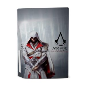 Head Case Designs Officially Licensed Assassin's Creed Master Assassin Ezio Auditore Brotherhood Graphics Vinyl Faceplate Gaming Skin Decal Compatible with Sony Playstation 5 PS5 Disc Edition Console