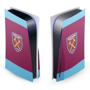 head case designs officially licensed west ham united fc 1895 claret crest art vinyl faceplate sticker gaming skin decal cover compatible with sony playstation 5 ps5 disc edition console