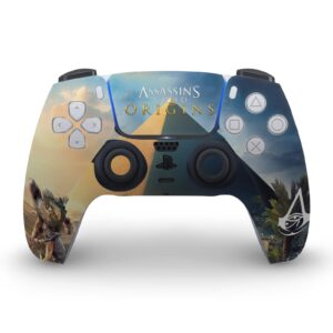 Head Case Designs Officially Licensed Assassin's Creed Key Art Bayek Origins Graphics Vinyl Faceplate Gaming Skin Decal Compatible With Sony PlayStation 5 PS5 Digital Console and DualSense Controller