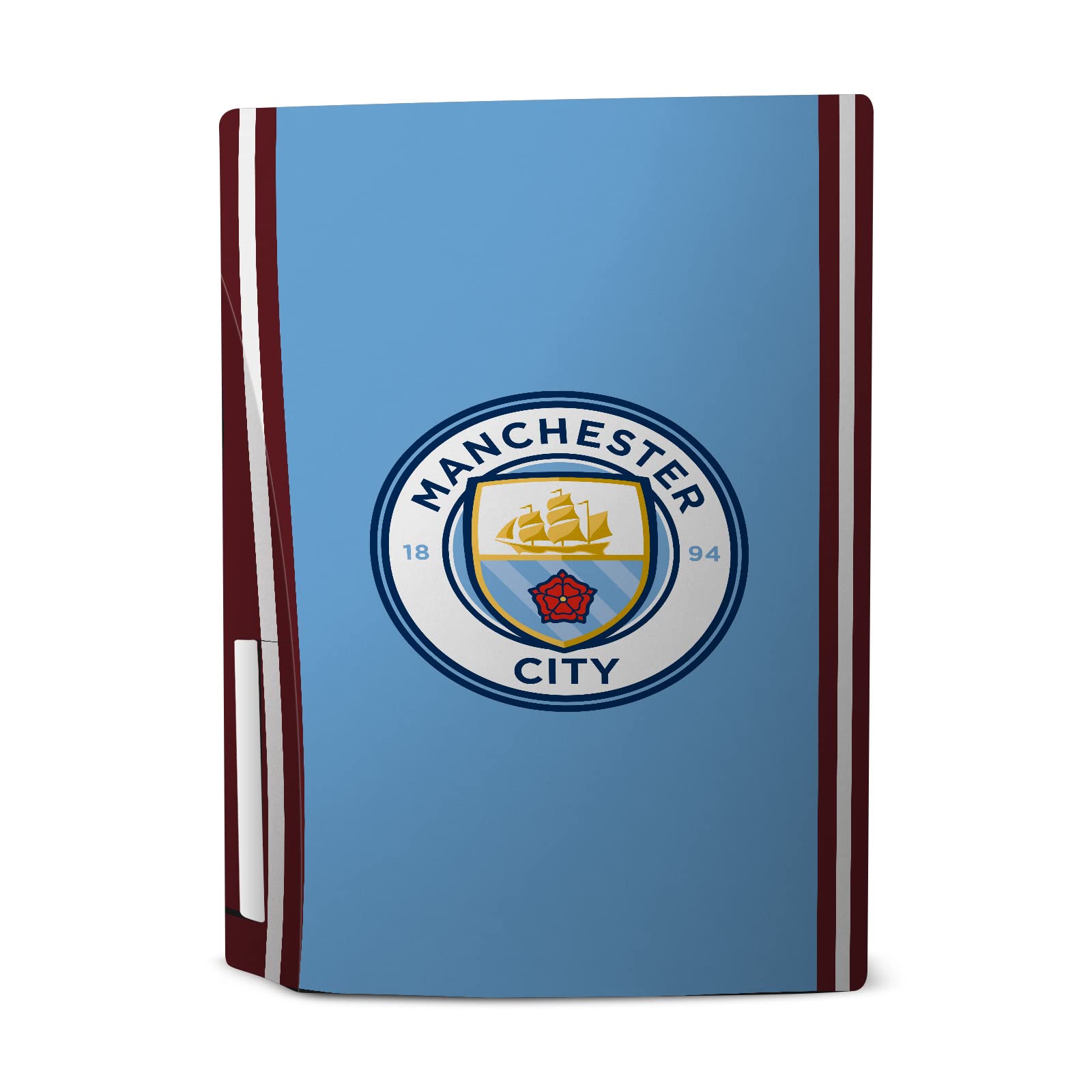 Head Case Designs Officially Licensed Manchester City Man City FC 2022/23 Home Kit Logo Art Vinyl Faceplate Gaming Skin Decal Compatible With Sony PlayStation 5 PS5 Disc Console & DualSense Controller