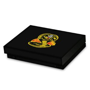 head case designs officially licensed cobra kai classic logo iconic vinyl sticker gaming skin decal cover compatible with xbox one x console