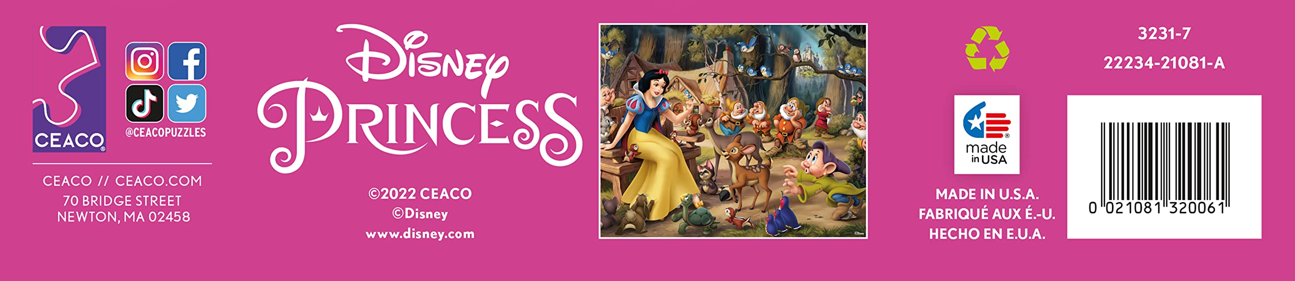 Ceaco - Disney Princess - Snow White's Delight - 1000 Oversized Piece Jigsaw Puzzle