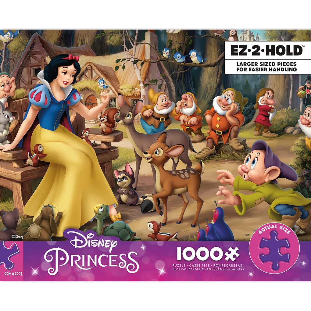 Ceaco - Disney Princess - Snow White's Delight - 1000 Oversized Piece Jigsaw Puzzle