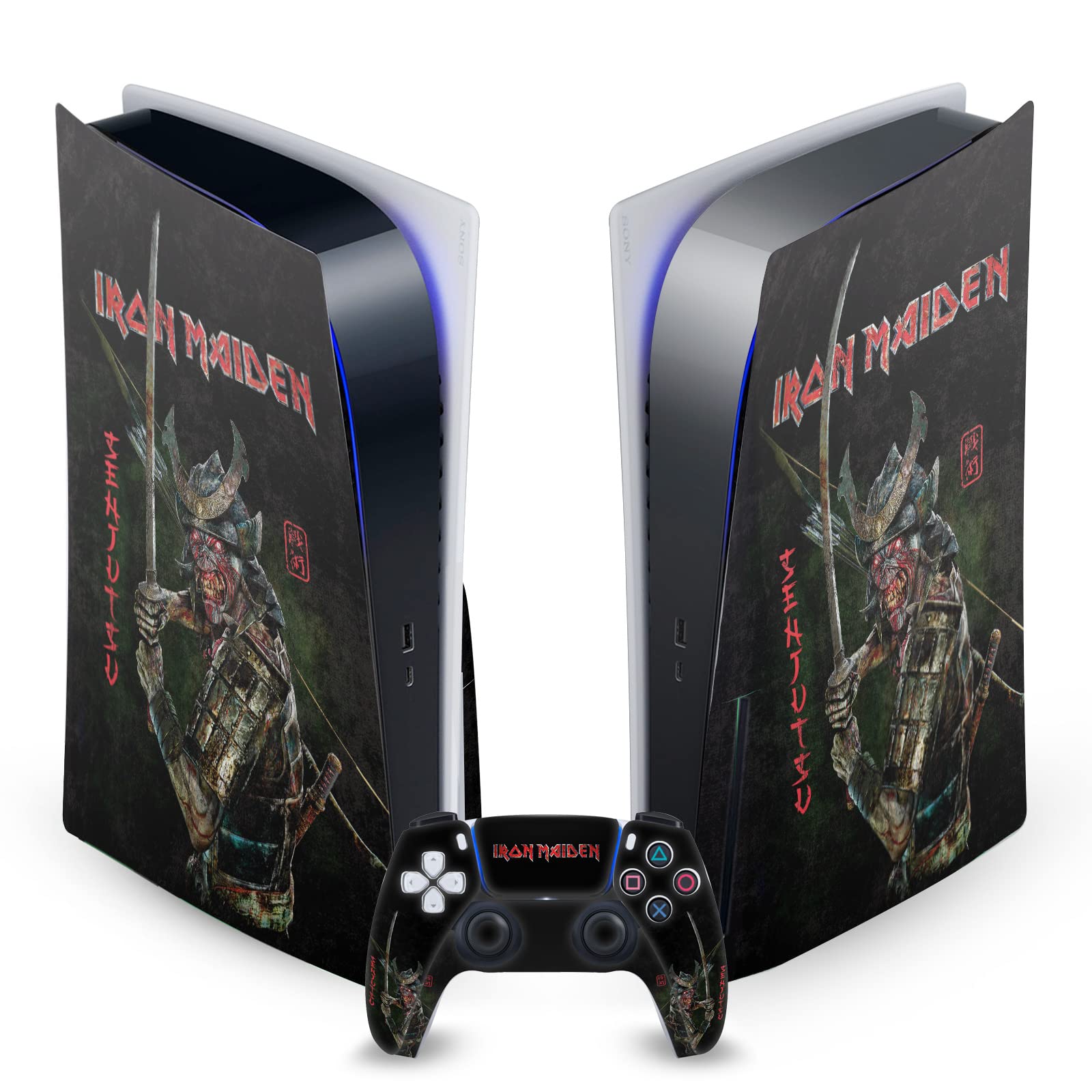 Head Case Designs Officially Licensed Iron Maiden Senjutsu Album Cover Graphic Art Vinyl Faceplate Gaming Skin Decal Compatible With Sony PlayStation 5 PS5 Disc Edition Console & DualSense Controller