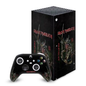 head case designs officially licensed iron maiden senjutsu album cover graphic art vinyl sticker gaming skin decal cover compatible with xbox series x console and controller bundle