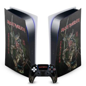 head case designs officially licensed iron maiden senjutsu album cover graphic art vinyl faceplate gaming skin decal compatible with sony playstation 5 ps5 digital console and dualsense controller