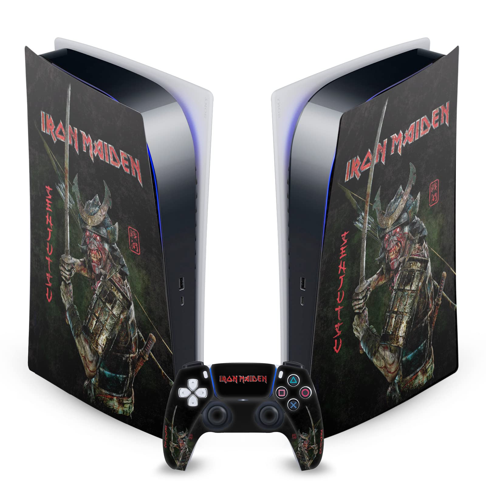 Head Case Designs Officially Licensed Iron Maiden Senjutsu Album Cover Graphic Art Vinyl Faceplate Gaming Skin Decal Compatible With Sony PlayStation 5 PS5 Digital Console and DualSense Controller