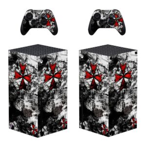 Vanknight Xbox Series X Console Controllers Skin Decals Stickers Wrap Vinyl for Xbox Series X Console RE Umbrella