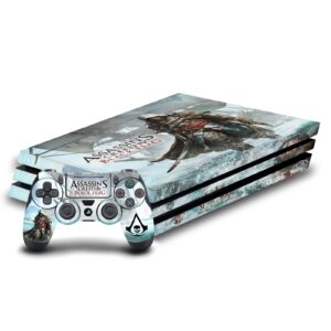 head case designs officially licensed assassin's creed edward kenway key art black flag graphics vinyl gaming skin decal compatible with sony playstation 4 ps4 pro console and dualshock 4 controller