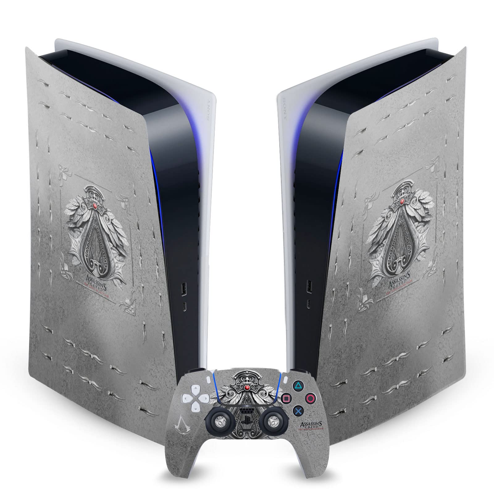 Head Case Designs Officially Licensed Assassin's Creed Belt Crest Brotherhood Graphics Vinyl Faceplate Gaming Skin Decal Compatible With Sony PlayStation 5 PS5 Digital Console and DualSense Controller