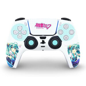 Head Case Designs Officially Licensed Hatsune Miku Stars And Rainbow Graphics Vinyl Faceplate Gaming Skin Decal Compatible With Sony PlayStation 5 PS5 Disc Edition Console & DualSense Controller