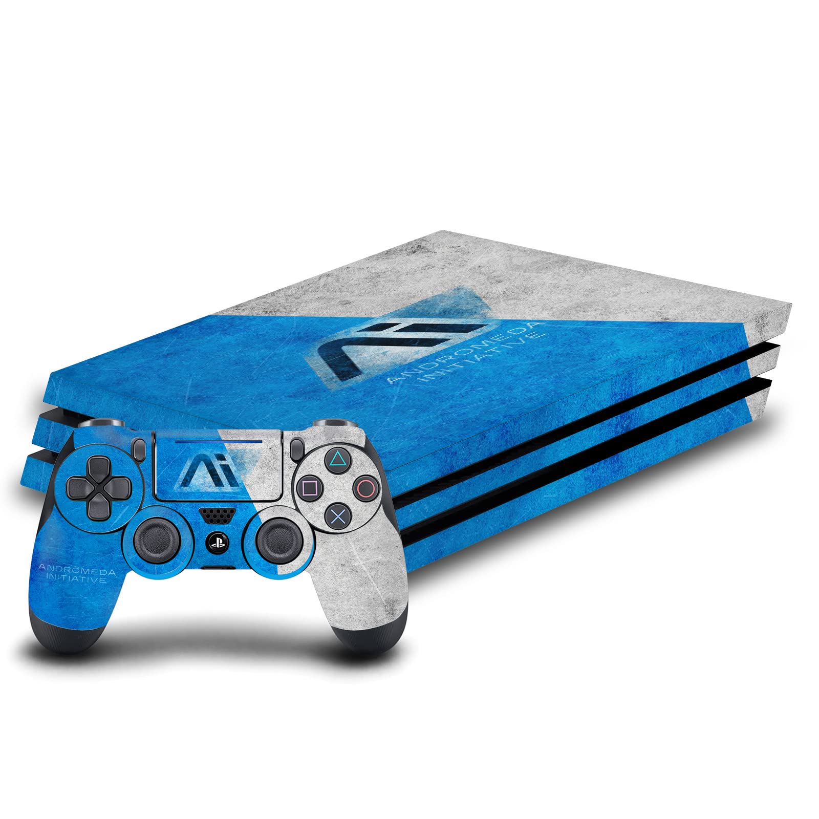 Head Case Designs Officially Licensed EA Bioware Mass Effect Initiative Distressed Andromeda Graphics Vinyl Sticker Gaming Skin Decal Cover Compatible With PS4 Pro Console & DualShock 4