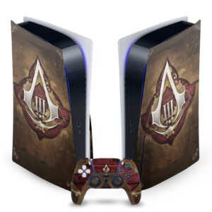 head case designs officially licensed assassin's creed freedom edition iii graphics vinyl faceplate gaming skin decal compatible with sony playstation 5 ps5 disc edition console & dualsense controller