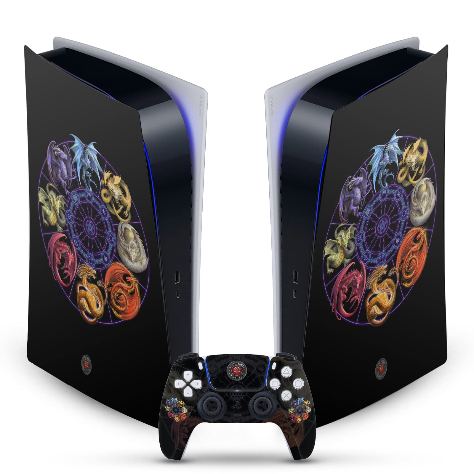 Head Case Designs Officially Licensed Anne Stokes Dragon Cycle Dragons of The Sabbats Vinyl Faceplate Gaming Skin Decal Compatible with Sony PlayStation 5 PS5 Digital Console and DualSense Controller