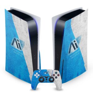 head case designs officially licensed ea bioware mass effect initiative distressed andromeda graphics vinyl faceplate sticker gaming skin decal cover compatible with ps5 disc console & dualsense