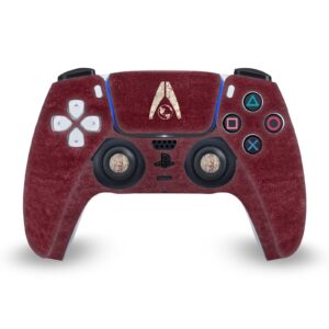 head case designs officially licensed ea bioware mass effect interplanetary combatives 3 badges and logos vinyl faceplate gaming skin decal compatible with sony playstation 5 ps5 dualsense controller