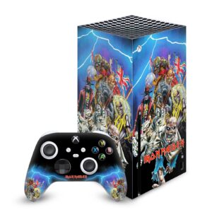 head case designs officially licensed iron maiden best of beast graphic art vinyl sticker gaming skin decal cover compatible with xbox series x console and controller bundle