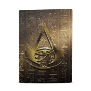 Head Case Designs Officially Licensed Assassin's Creed Logo 3D Heiroglyphics Origins Graphics Vinyl Faceplate Sticker Gaming Skin Decal Compatible with Sony Playstation 5 PS5 Digital Edition Console