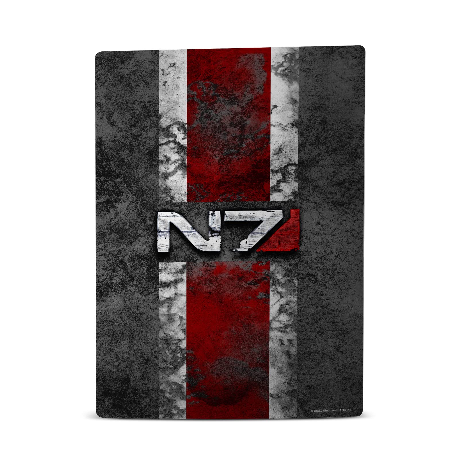 Head Case Designs Officially Licensed EA Bioware Mass Effect N7 Logo Distressed Graphics Vinyl Faceplate Gaming Skin Decal Compatible With Sony PlayStation 5 PS5 Disc Console & DualSense Controller