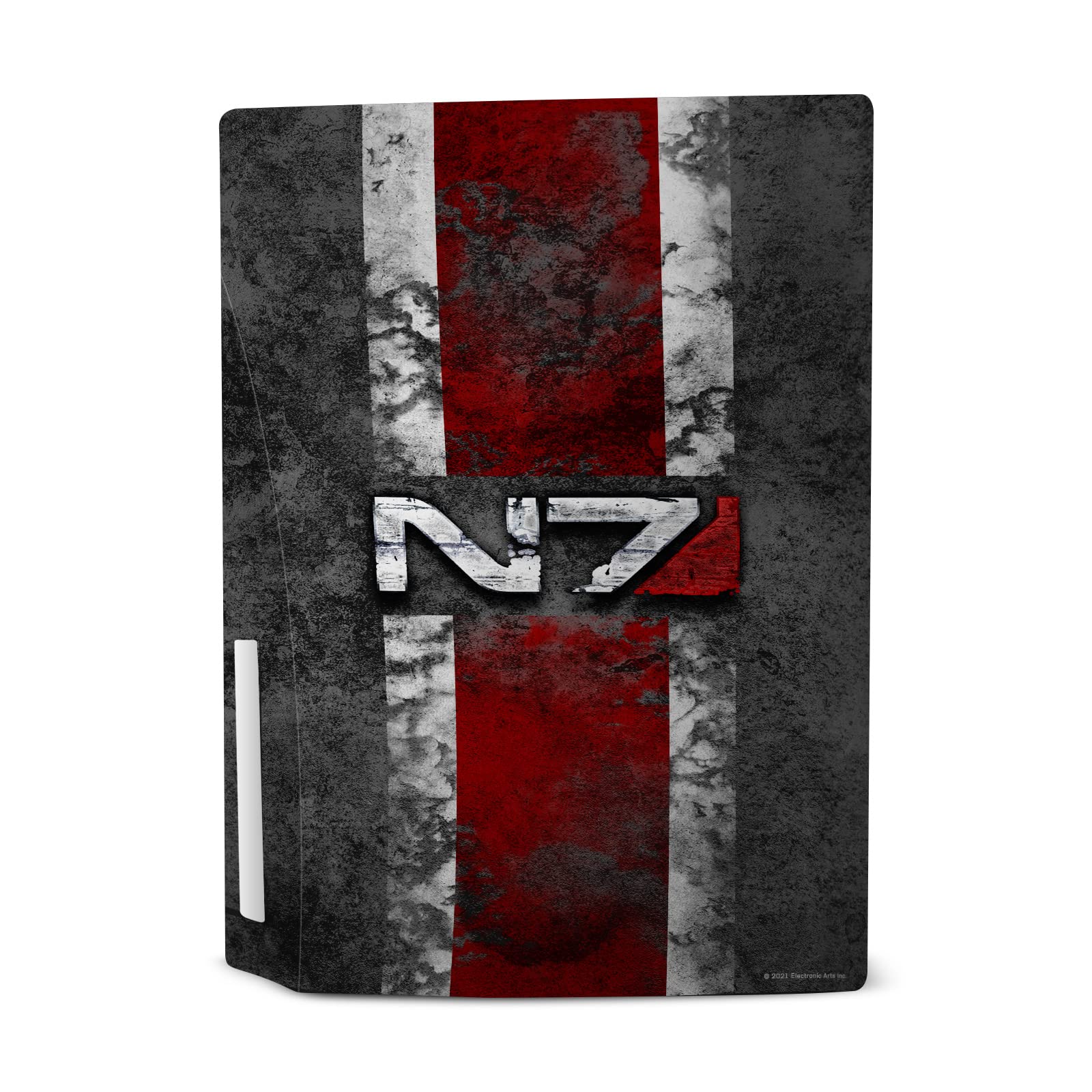 Head Case Designs Officially Licensed EA Bioware Mass Effect N7 Logo Distressed Graphics Vinyl Faceplate Gaming Skin Decal Compatible With Sony PlayStation 5 PS5 Disc Console & DualSense Controller