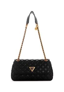 guess giully convertible crossbody flap, black