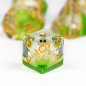 Wise Goblin DND Resin Dice Set for Dungeons and Dragons, D&D, D20, D and D, Polyhedral Resin Dice, Dungeons and Dragons Gifts, Accessories