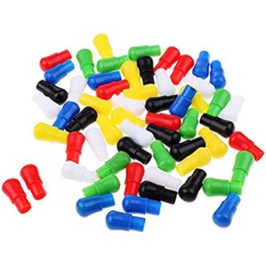 besstuup 60 pieces multi-color replacement plastic chinese checkers pegs