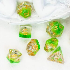 Wise Goblin DND Resin Dice Set for Dungeons and Dragons, D&D, D20, D and D, Polyhedral Resin Dice, Dungeons and Dragons Gifts, Accessories