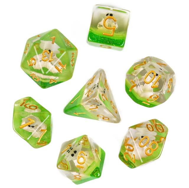 Wise Goblin DND Resin Dice Set for Dungeons and Dragons, D&D, D20, D and D, Polyhedral Resin Dice, Dungeons and Dragons Gifts, Accessories