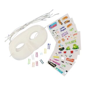 Rite Lite Decorate Your Own 10 Plagues Masks - Passover Toy Gift Sets, Decorations Goodie Bag Rewards Jewish Holiday Party Favors for Kids Seder Pesach Arts and Crafts Accessories for Hours of Fun!