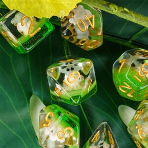 Wise Goblin DND Resin Dice Set for Dungeons and Dragons, D&D, D20, D and D, Polyhedral Resin Dice, Dungeons and Dragons Gifts, Accessories