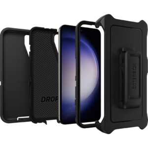 OtterBox Galaxy S23 Defender Series Case - Black, Rugged & Durable, with Port Protection, Includes Holster Clip Kickstand