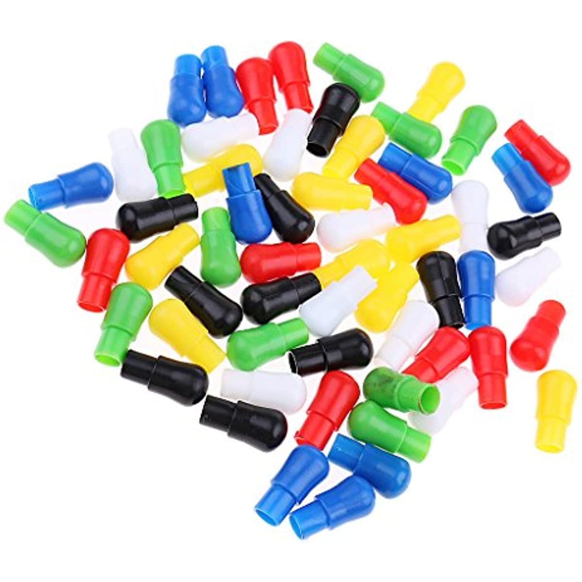 BESSTUUP 60 Pieces Multi-Color Replacement Plastic Chinese Checkers Pegs