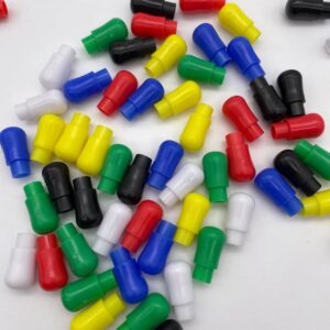 BESSTUUP 60 Pieces Multi-Color Replacement Plastic Chinese Checkers Pegs