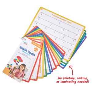 hand2mind Math Tools Small Group Sets 4-5 by Reagan Tunstall & Kristina Grant, Math Manipulatives, Base Ten Blocks, Color Tiles, Fraction Circles, Pattern Blocks, Place Value Chips, Classroom Supplies