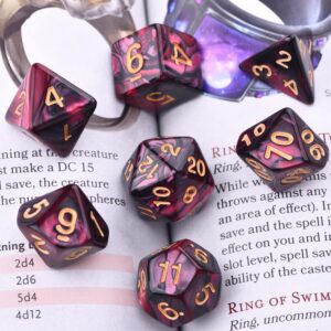 Amiven DND Dice Sets 30 x 7 (210pcs) Polyhedral RPG Dice for Dungeons and Dragons Tabletop Role Playing Adventure Games, with a Large Drawstring Bag