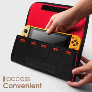 Trombone Carrying Case for Switch Protective Travel Storage Bag with Game Card Slots