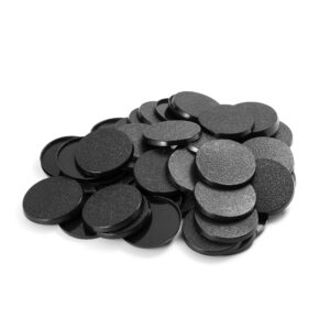 EasyPegs 50mm Textured Plastic Round Bases or 1.96 inch Wargames Table Top Games 100 Count