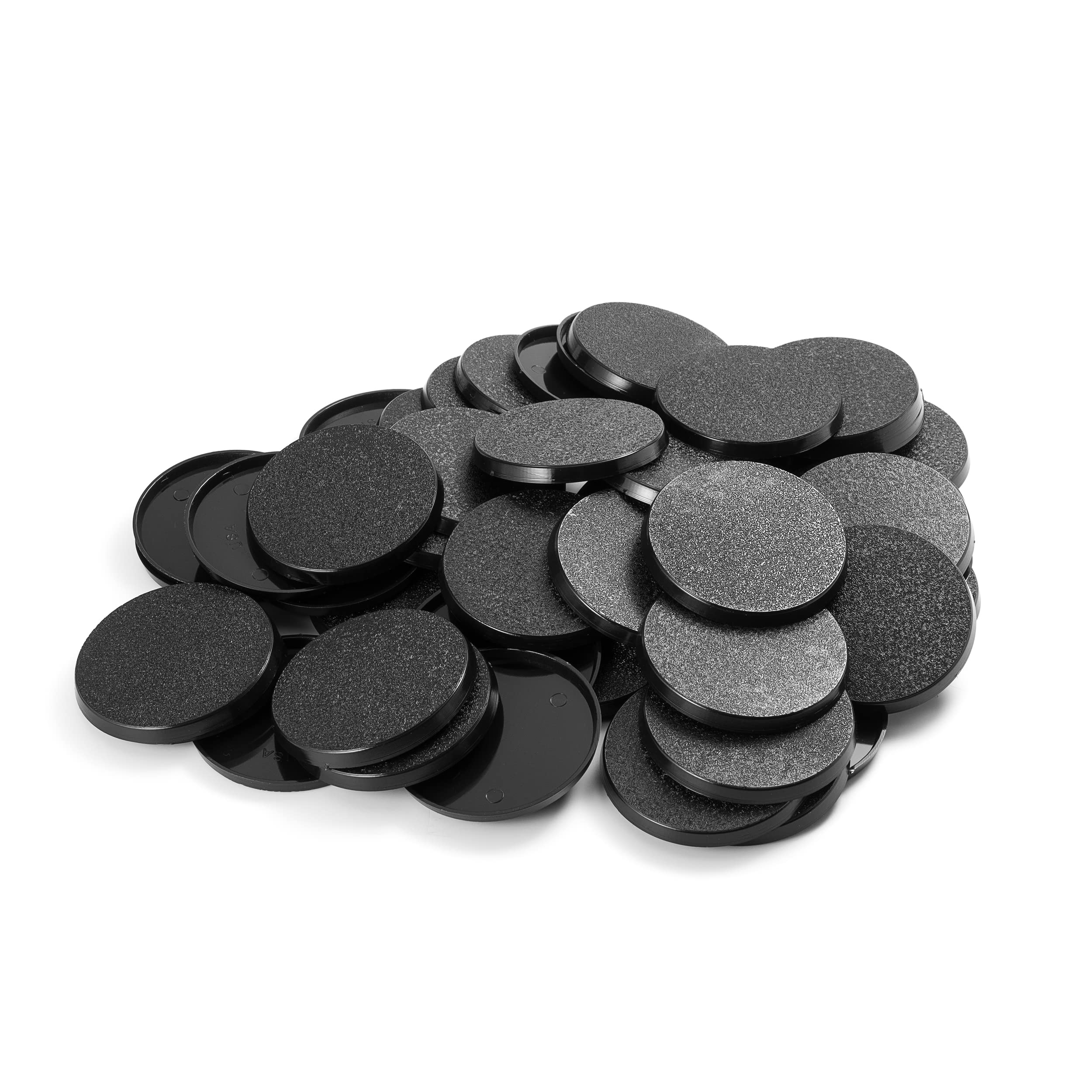 EasyPegs 50mm Textured Plastic Round Bases or 1.96 inch Wargames Table Top Games 100 Count