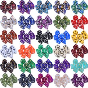 Amiven DND Dice Sets 30 x 7 (210pcs) Polyhedral RPG Dice for Dungeons and Dragons Tabletop Role Playing Adventure Games, with a Large Drawstring Bag