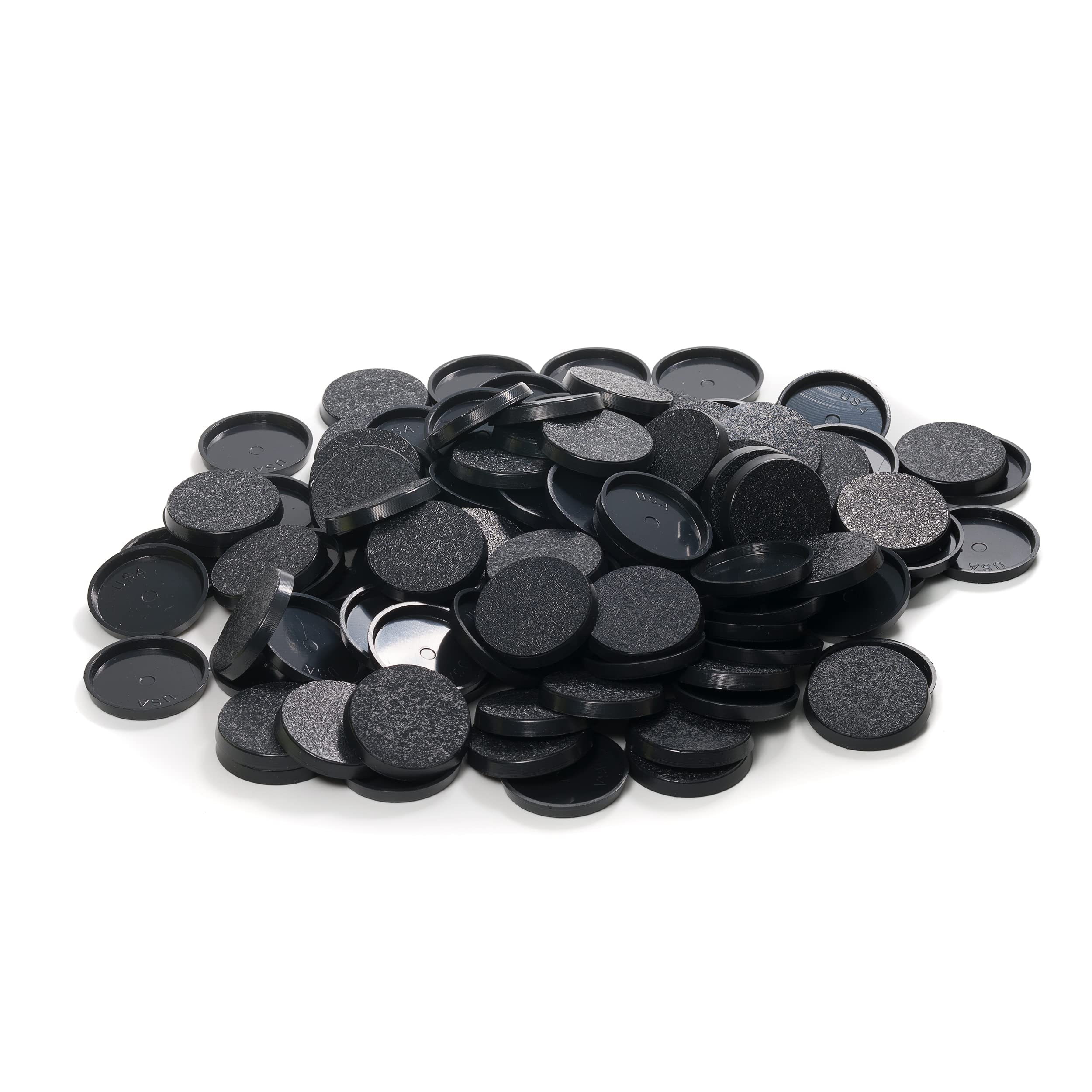 EasyPegs 32mm Textured Plastic Round Bases or 1.26 inch Wargames Table Top Games 120 Count