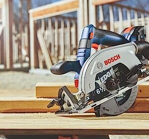 BOSCH GKS18V-22LB25 18V Brushless Blade-Left 6-1/2 In. Circular Saw Kit with (2) CORE18V 4 Ah Advanced Power Batteries