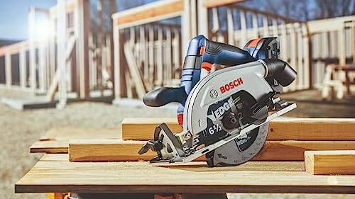 BOSCH GKS18V-22LB25 18V Brushless Blade-Left 6-1/2 In. Circular Saw Kit with (2) CORE18V 4 Ah Advanced Power Batteries