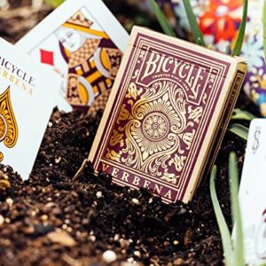 Bicycle Verbena Floral Premium Playing Cards, Gold Foil, 1 Deck