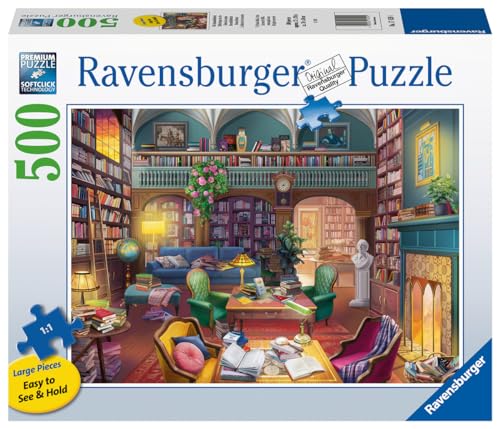 Ravensburger Dream Library - 500 Piece Jigsaw Puzzle for Adults | Softclick Technology Large Format Pieces | Unique & Vibrant Artwork | FSC Certified